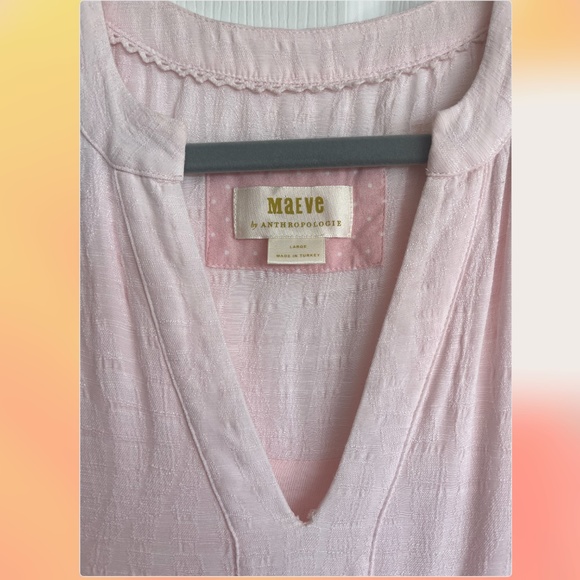 Maeve by Anthropologie Light Pink Tiered Sundress - Picture 3 of 4